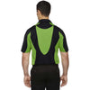 North End Men's Black/Acid Green Rotate Quick Dry Performance Polo