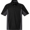 North End Men's Black Rotate Quick Dry Performance Polo