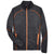 North End Men's Carbon/Orange Soda Flux Melange Bonded Fleece Jacket