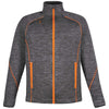 North End Men's Carbon/Orange Soda Flux Melange Bonded Jacket