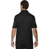 North End Men's Black Performance Polo with Back Pocket