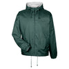 UltraClub Men's Forest Green Fleece-Lined Hooded Jacket