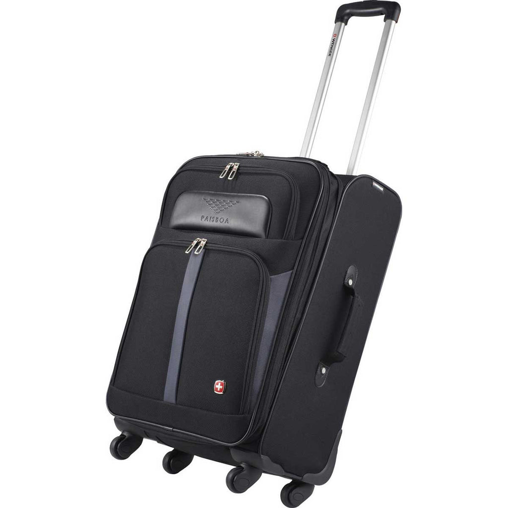 Wenger Black 4-Wheel Spinner 24" Upright Luggage