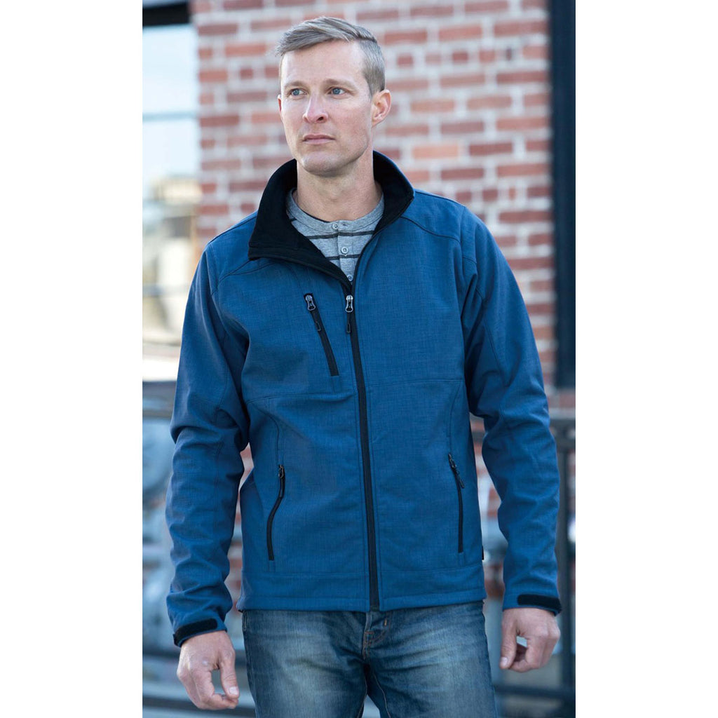 Landway Men's Slate Blue Paragon Soft Shell with Crosshatch Weave