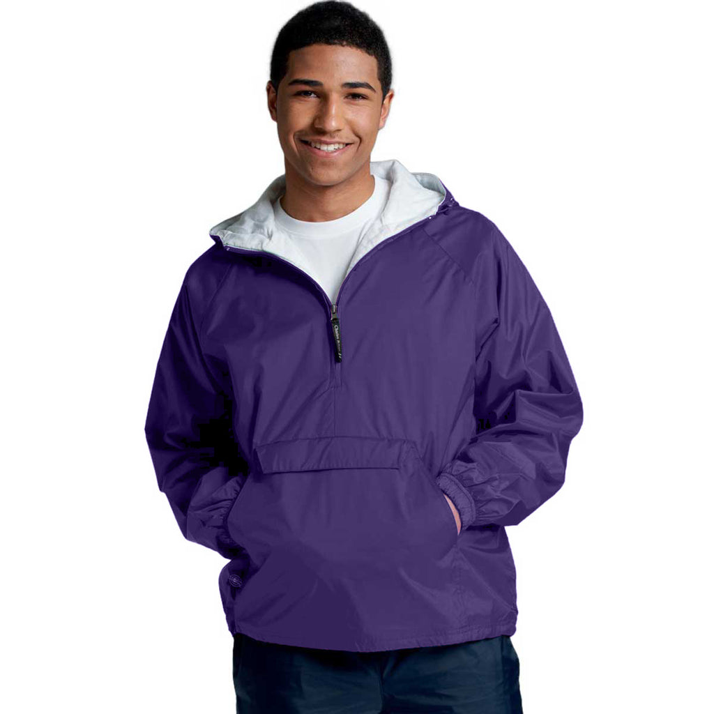 Charles River Unisex Adult Purple Classic Solid Pullover