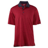 adidas Golf Men's ClimaLite Black/Red Classic Stripe S/S Polo