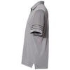 adidas Men's Grey Three/Grey Five Striped Sleeve Sport Shirt