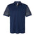 adidas Men's Team Navy Blue/Grey Five Striped Sleeve Sport Shirt