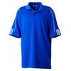 adidas Golf Men's ClimaLite Royal Blue S/S 3-Stripe Cuff Polo
