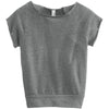 Alternative Apparel Women's Eco Grey Rehearsal Short Sleeve Pullover Sweatshirt