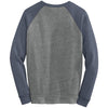 Alternative Apparel Men's Eco Grey/Eco True Navy Champ Colorblock Eco-Fleece Sweatshirt