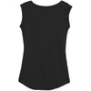 Alternative Apparel Women's Black Cap Sleeve Satin Jersey Crew T-Shirt