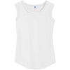 Alternative Apparel Women's White Cap Sleeve Satin Jersey Crew T-Shirt