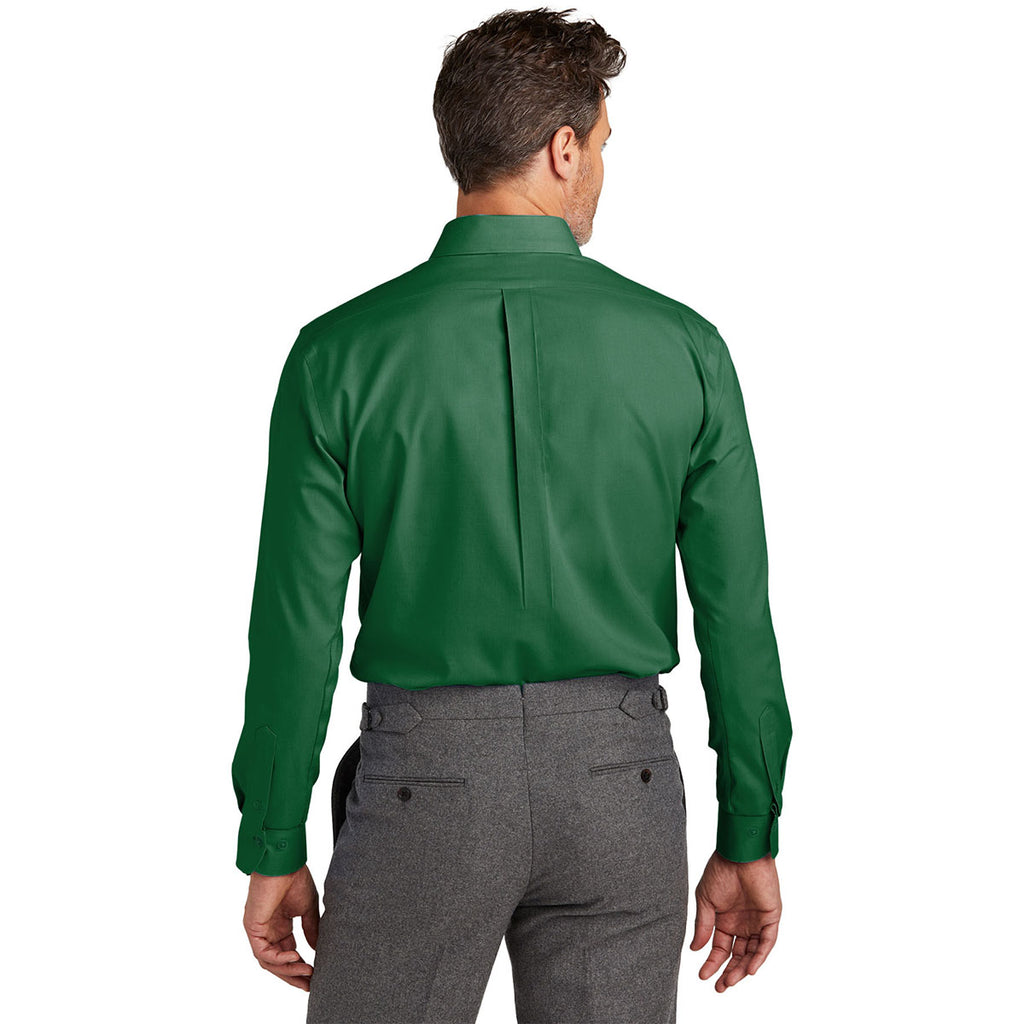 Brooks Brothers Men's Club Green Wrinkle-Free Stretch Nailhead Shirt