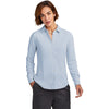 Brooks Brothers Women's Heritage Blue Full-Button Satin Blouse