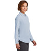 Brooks Brothers Women's Heritage Blue Full-Button Satin Blouse