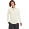Brooks Brothers Women's Off White Full-Button Satin Blouse