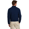 Brooks Brothers Men's Navy Blazer Cotton Stretch Quarter Zip Sweater