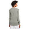 Brooks Brothers Women's Light Shadow Grey Heather Cotton Stretch Long Cardigan Sweater
