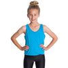 American Apparel Youth Neon Heather Blue Poly-Cotton Tank