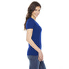 American Apparel Women's Lapis Poly-Cotton Short-Sleeve Crewneck