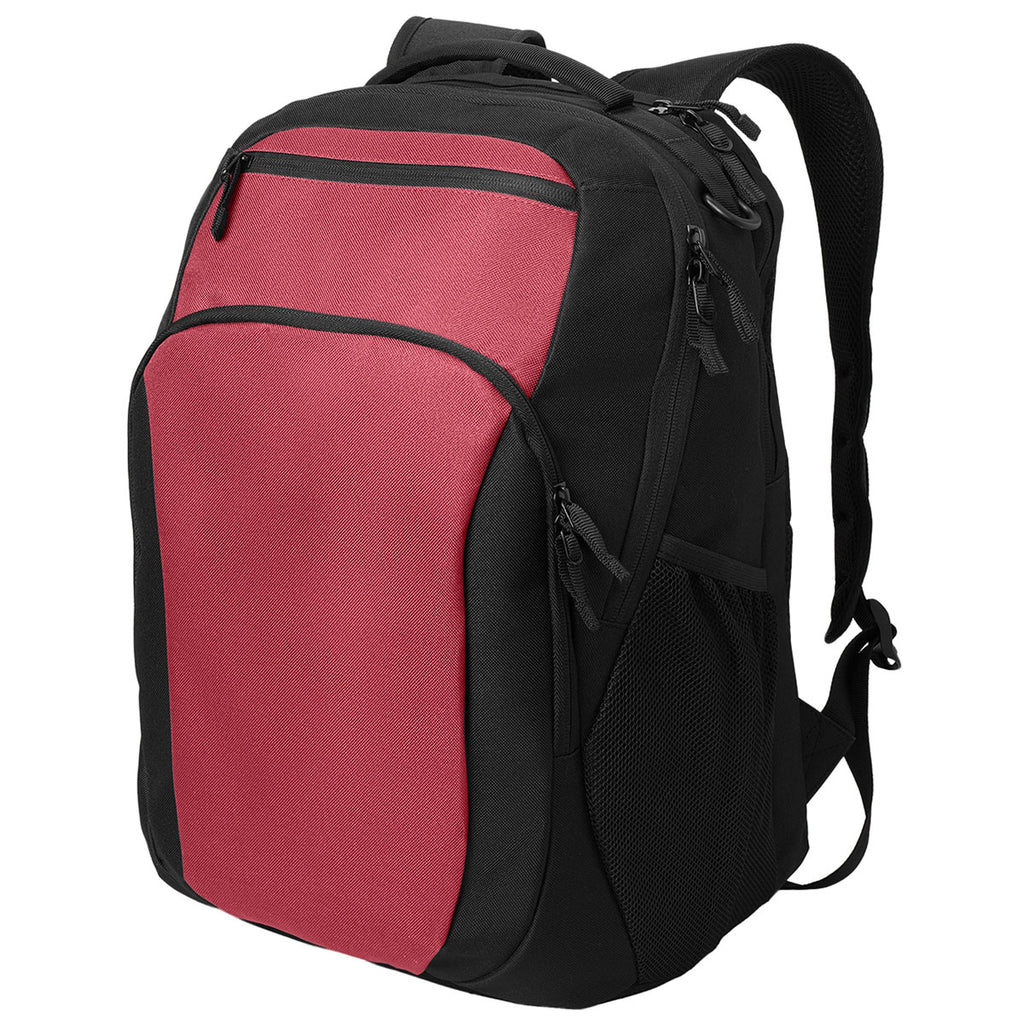 Port Authority Rich Red/ Black Transport Backpack