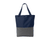 Port Authority Heather Grey/River Blue Navy Access Tote