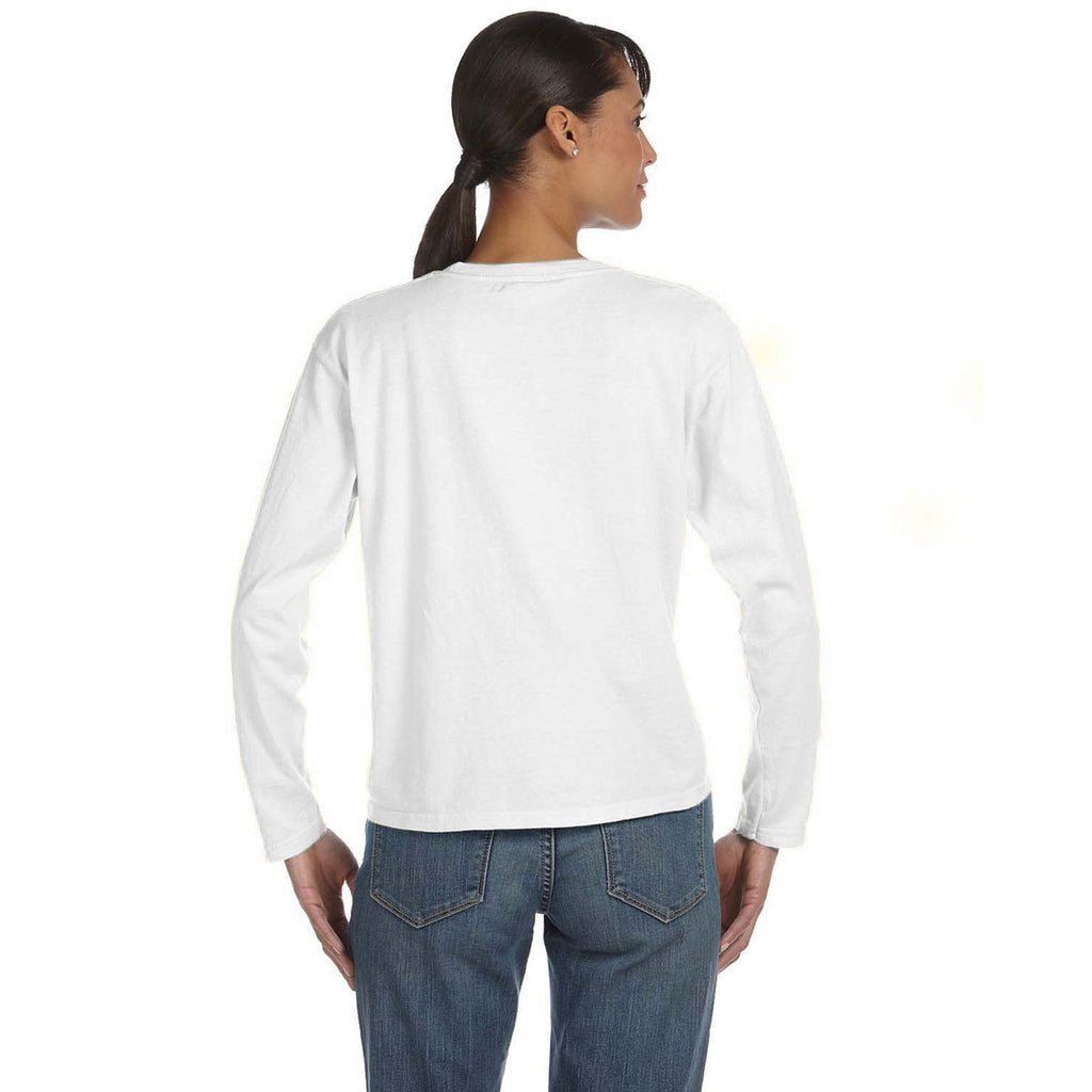 Comfort Colors Women's White 5.4 Oz. Long-Sleeve T-Shirt