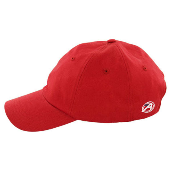 AHEAD Deep Red Chino Solid Velcro Cap