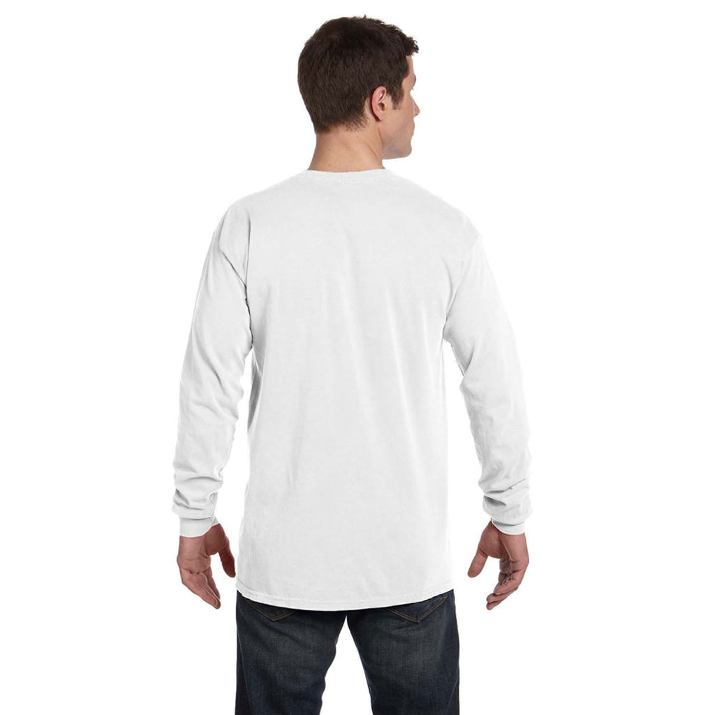 Comfort Colors Men's White 6.1 Oz. Long-Sleeve T-Shirt