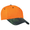 Port Authority Orange Blaze/Mossy Oak Safety Cap with Camo Brim