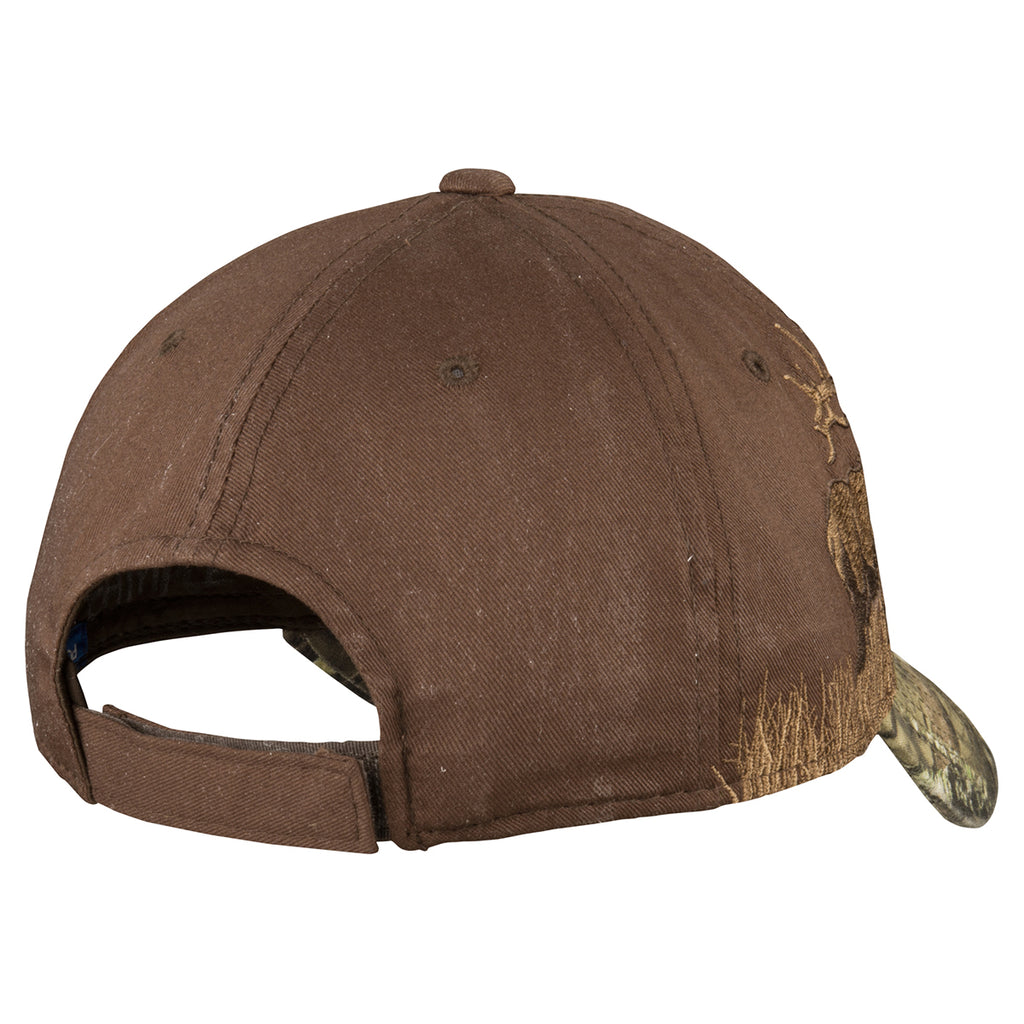 Port Authority Mossy Oak Break-Up Country/Chocolate/Elk Embroidered Camouflage Cap