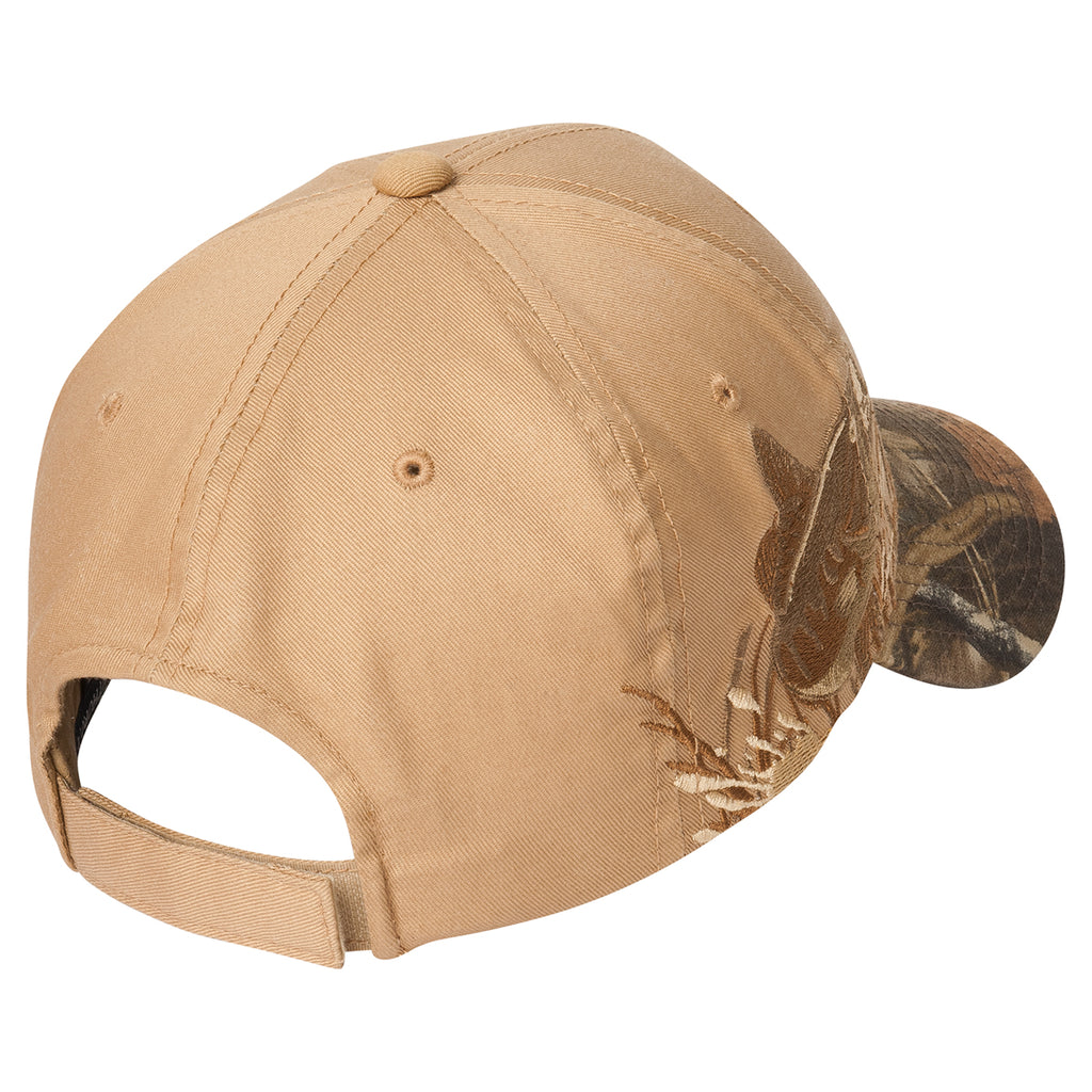 Port Authority Realtree Max-5/Tan Bass Embroidered Camo Cap