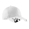 Port Authority White/Black Racing Cap with Flames