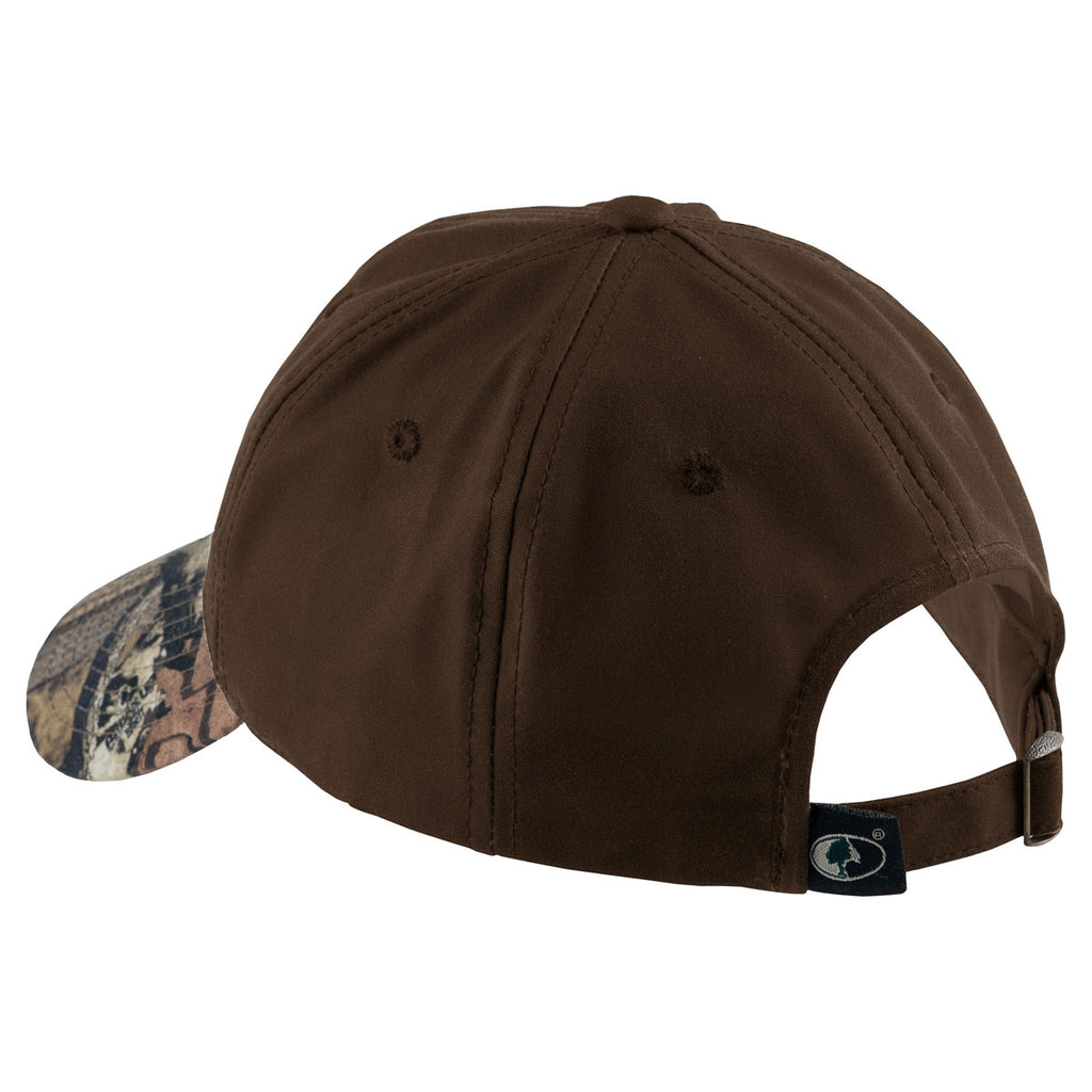 Port Authority Brown/Mossy Oak Pro Camouflage Series Cotton Waxed Cap with Camouflage Brim