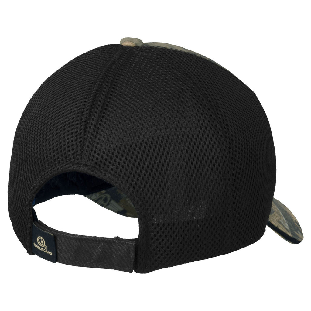 Port Authority Oilfield Camo/Black Mesh Camouflage Cap with Air Mesh Back