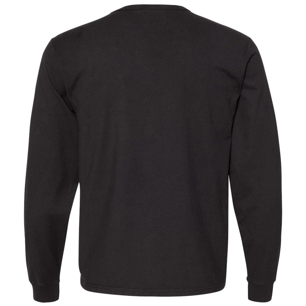Champion Men's Black Garment Dyed Long Sleeve T-Shirt
