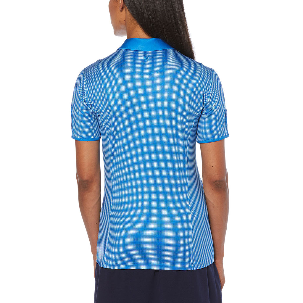 Callaway Women's Magnetic Blue Gingham Polo