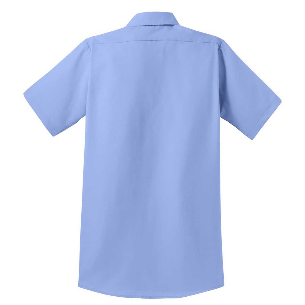 Red Kap Men's Light Blue Short Sleeve Pocketless Gripper Shirt