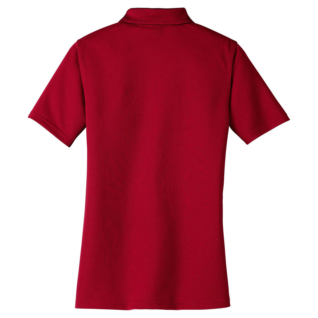 Cornerstone Women's Red Industrial Pique Polo