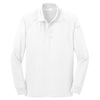CornerStone Men's White Select Long Sleeve Snag-Proof Tactical Polo