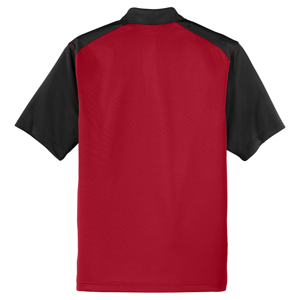 CornerStone Men's Red Select Snag-Proof Blocked Polo