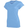 Champion Women's Light Blue Double Dry 4.1-Ounce V-Neck T-Shirt
