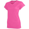 Champion Women's Wow Pink Double Dry 4.1-Ounce V-Neck T-Shirt