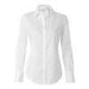 Calvin Klein Women's White Micro Herringbone Dress Shirt