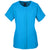 Devon & Jones Women's Ocean Blue Perfect Fit Short-Sleeve Crepe Blouse