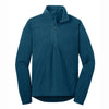 Eddie Bauer Men's Adriatic Blue Quarter-Zip Grid Fleece Pullover