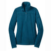 Eddie Bauer Women's Adriatic Blue Quarter-Zip Grid Fleece Pullover