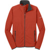 Eddie Bauer Men's Cayenne Orange Full-Zip Vertical Fleece Jacket
