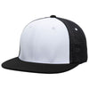 Pacific Headwear White/Black/Black Premium M2 Performance Trucker FlexFit Cap